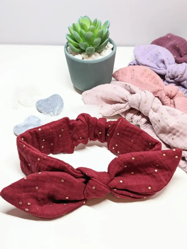 Bandeau, headband bordeaux