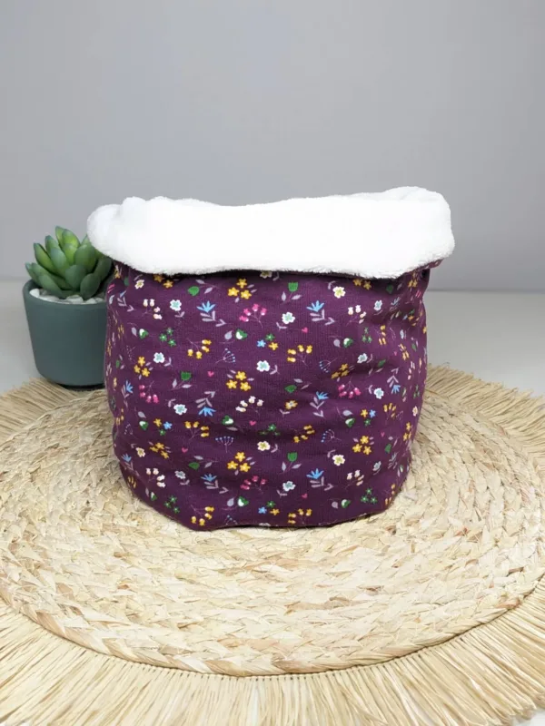 Tour de cou enfant fleur violet