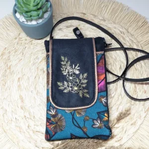 Pochette téléphone avec bandoulière - Coralie