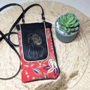 Pochette téléphone avec bandoulière - Pauline