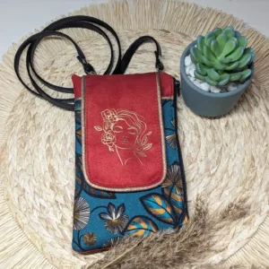 Pochette téléphone avec bandoulière - Lucie -