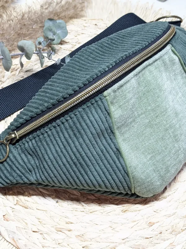 Sac banane vert kaki bi matière