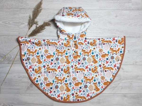 Poncho manteau bébé Renard imperméable évolutif