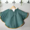 Poncho, cape évolutif bébé et enfant | MI-SAISON | 12-24 mois | Bleu canard doré – Image 2