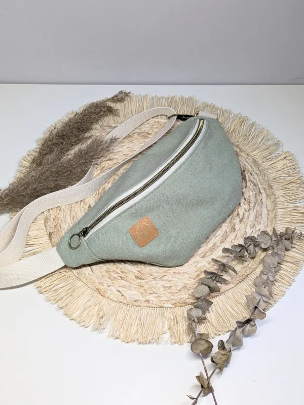 Sac banane coton vert été 1 Couleur tendance été