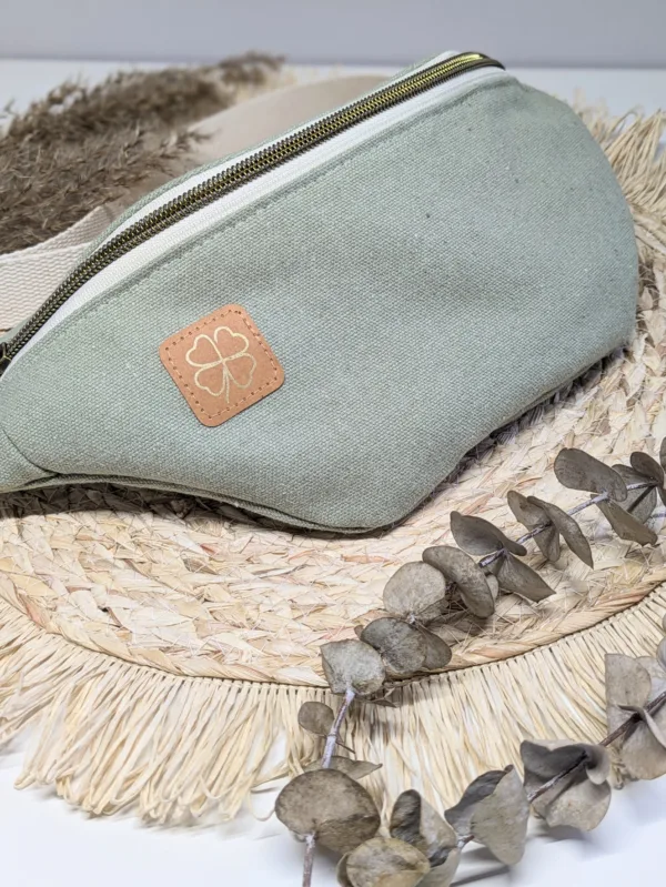 Sac banane coton vert été 1 Couleur tendance été
