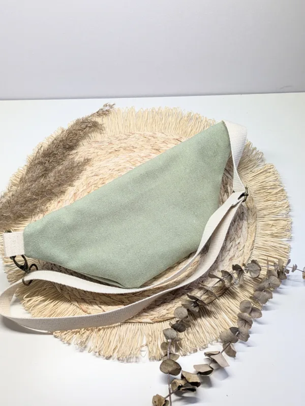 Sac banane coton vert été 1 Couleur tendance été