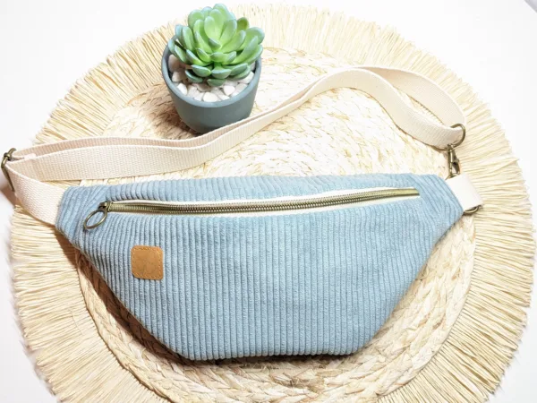 Sac banane en velours côtelé