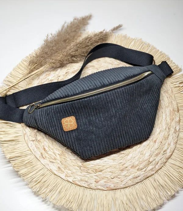 Sac banane en velours côtelé
