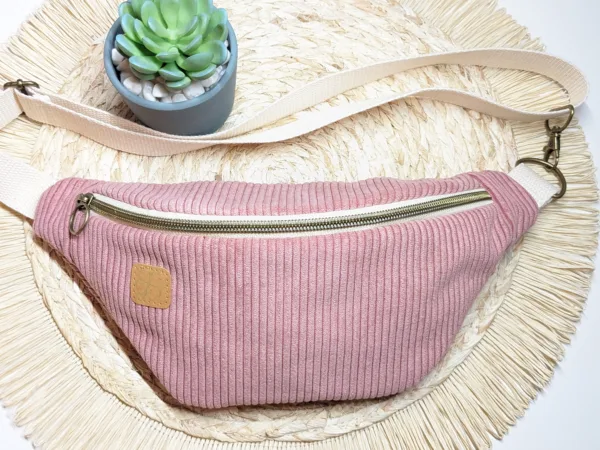 Sac banane en velours côtelé