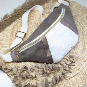 Sac banane - blanc moumoute taupe marron