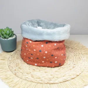 Tour de cou, Snood enfant - Fleurs terracotta - Fait main