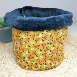 Tour de cou, Snood enfant - Fleurs moutarde - Fait main