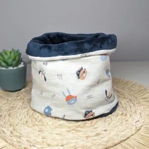 Tour de cou, Snood enfant - Animaux Pirate - Fait main